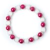 Riverstone Fushia Fossil Stretch Bracelet