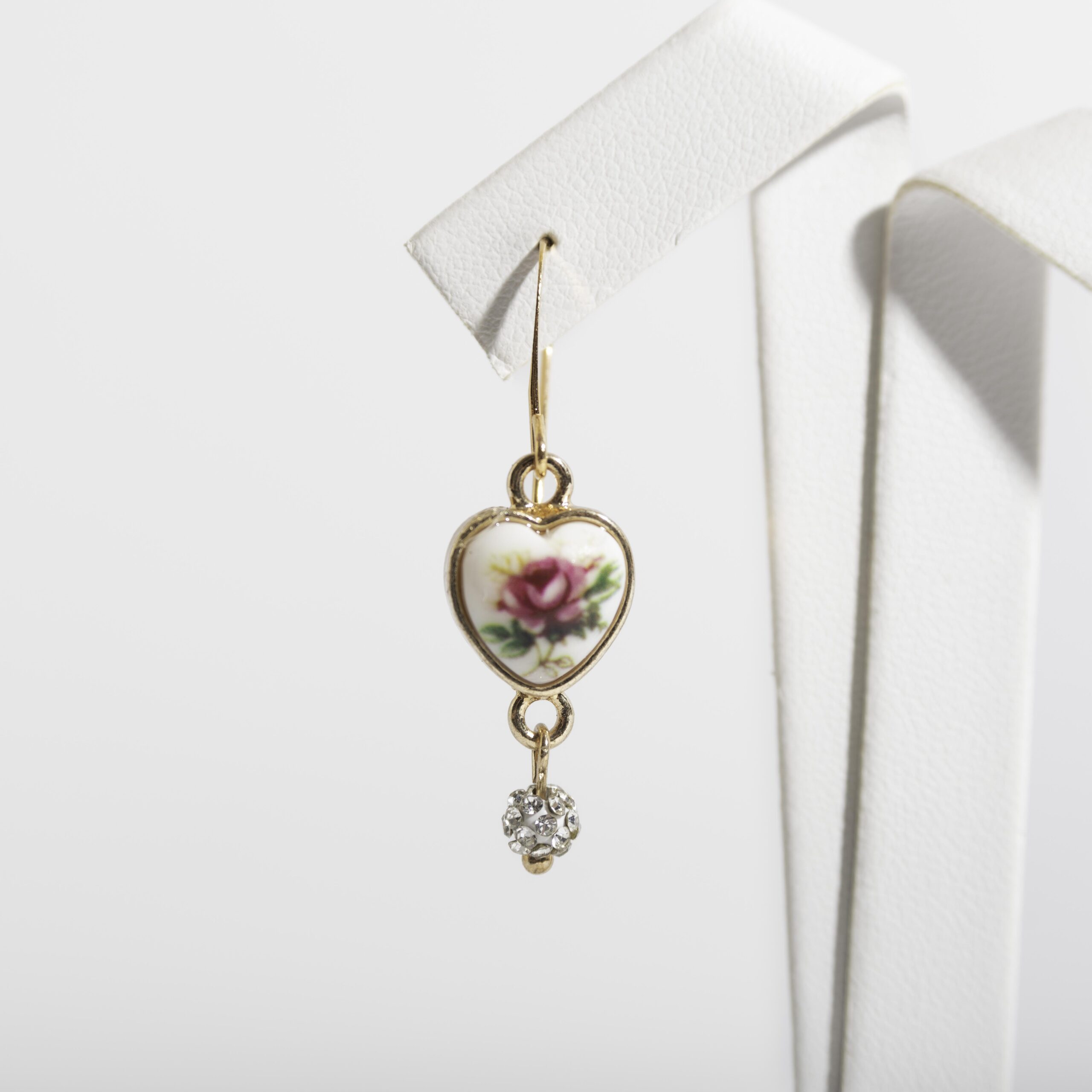 Heart Sharped Floral Dangle Earring